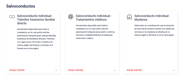 Salvoconductos de Comisaría Virtual