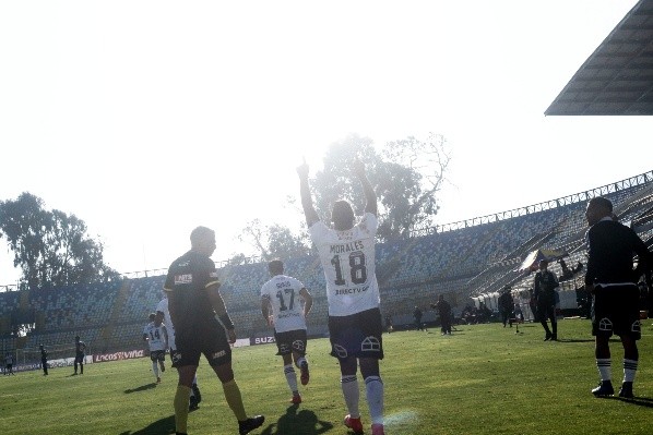 Iván Morales tributó a su madre, Audilia Bravo, con un gol y una asistencia en el triunfo de Colo Colo ante Everton. | Foto: Agencia Uno
