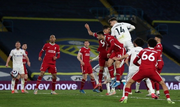 Llorente le dio el agónico empate al Leeds ante el Liverpool. Foto: Getty Images
