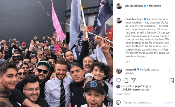 Publicación de David Beckham