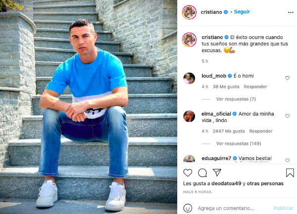 Cristiano Ronaldo utiliza sus redes sociales para responder a sus críticos. (FOTO: Instagram CR7)