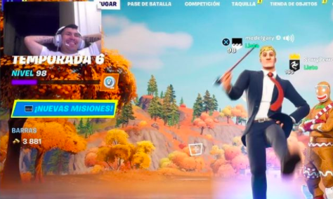 Gary Medel disfrutando como streamer de Twitch.