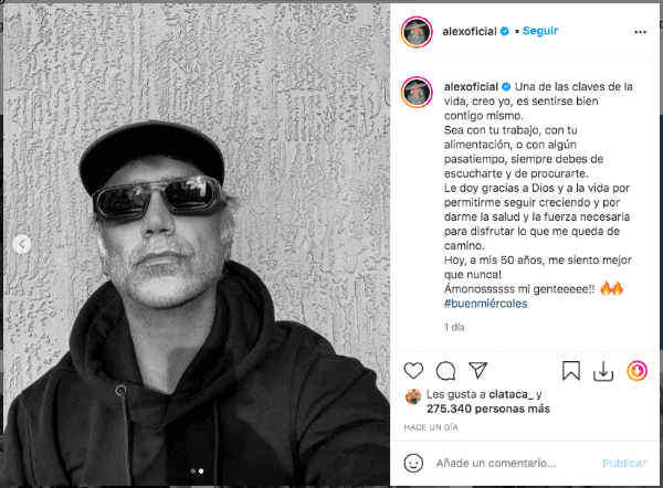 Alejandro Fernández musculoso y ondero, desde su Instagram.(3)