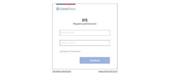 Postulación IFE Clave Única | Foto: ingresodeemergencia.cl