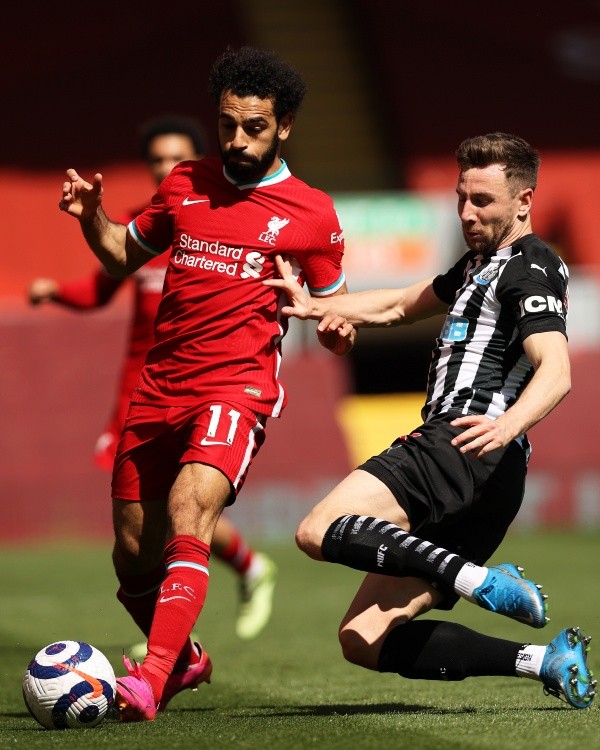 Mohamed Salah es opción para reemplazar a Kylian Mbappé en el PSG. Foto: Getty.