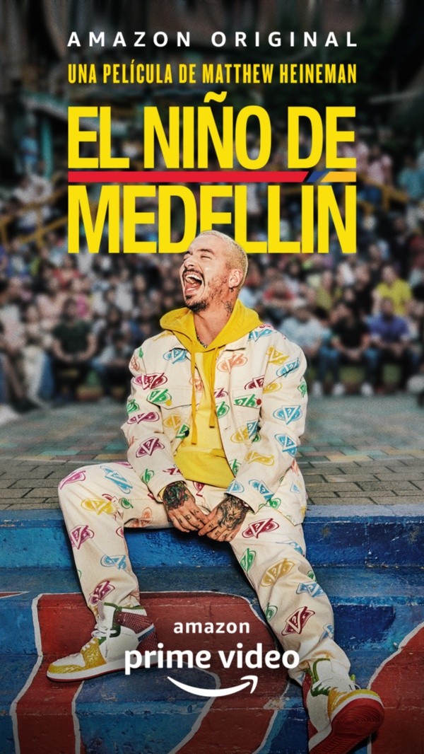 Afiche oficial de 
   El Niño de Medellín, el documental de J Balvin.