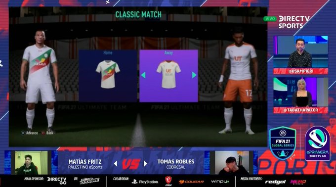 Los duelos del ePrimera se pueden ver a través de las plataformas de DirecTV Sports. | Foto: Captura.