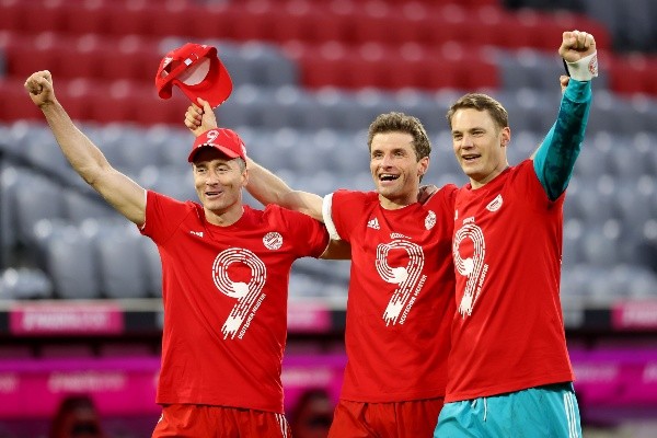 Robert Lewandowski, Thomas Müller y Manuel Neur, tres piezas fundamnetales del éxito de los bávaros en los últimos años. (Foto: Getty)