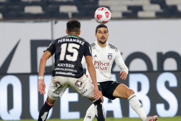 Nico Blandi jugó ante Palestino su primer encuentro por Colo Colo en este campeonato ante Palestino. Foto: Agencia Uno.