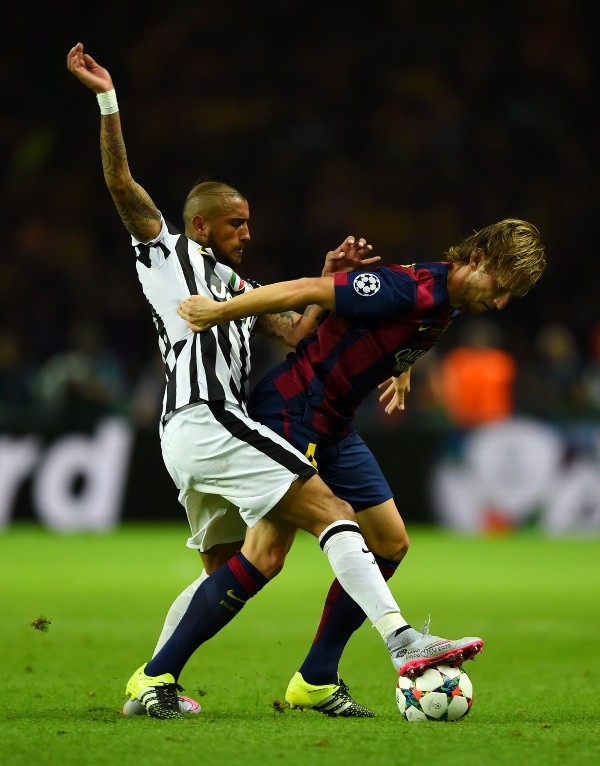 Vidal jugó el 2015 la final de la Champions con la Juventus, pero cayó ante el Barcelona. Foto: Getty.