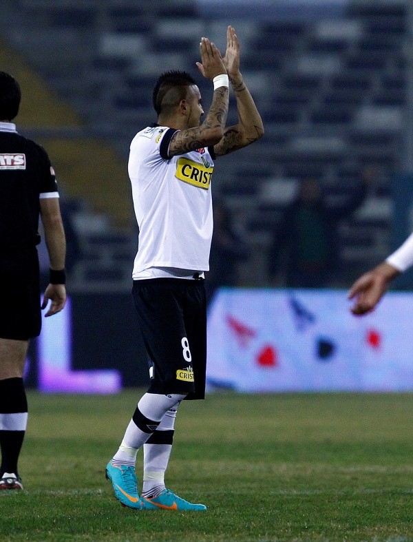 Vidal fue tricampeón con Colo Colo y cuando vuelva a Chile espera repetir esa experiencia. Foto: Agencia Uno.