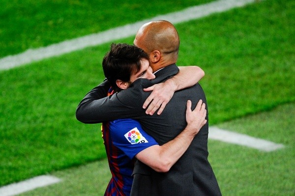 Messi y Guardiola podrían reencontrarse nuevamente en el Manchester City. Foto: Getty.