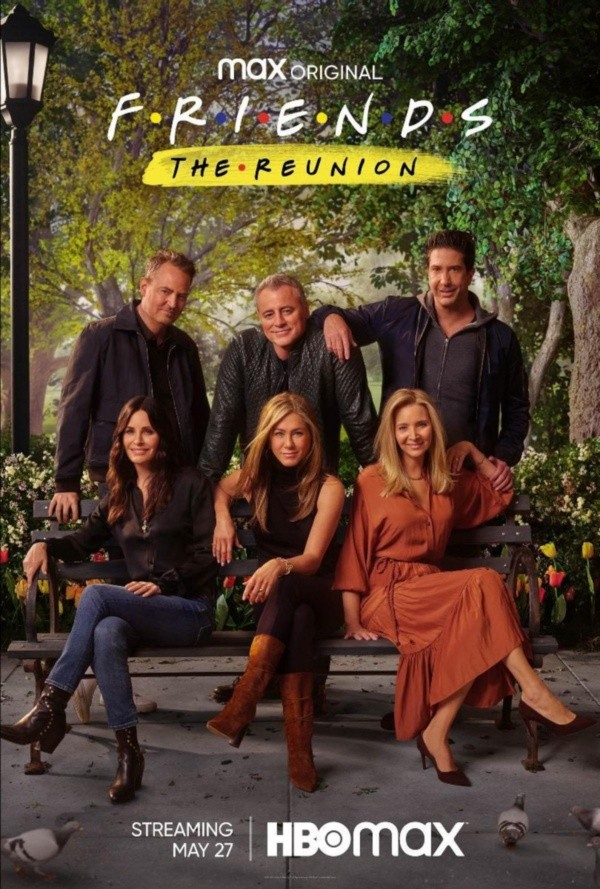 Este es el afiche oficial que HBO Max presentó para 
   Friends: The Reunion.
