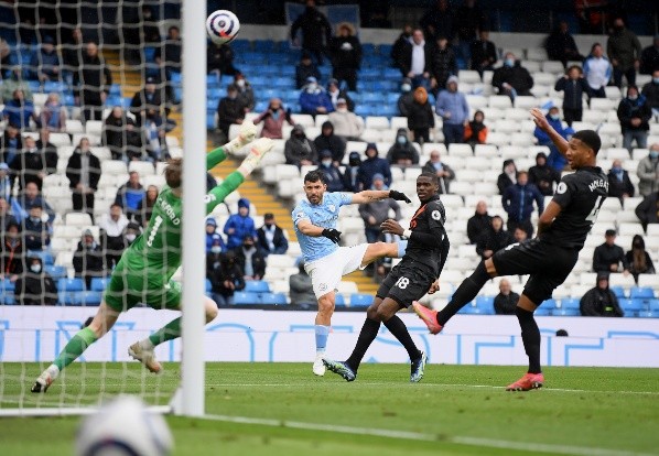 Kun Agüero se despidió del Manchester City a lo grande (Getty Images)