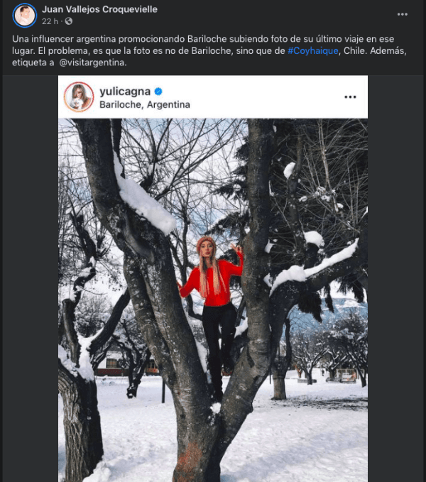 Yuli Cagna queda expuesta ante el error que había cometido.(1)