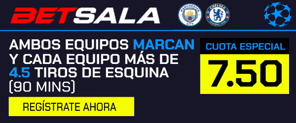 Esta es la cuota especial de Betsala para este partido de Champions League. Aprovecha la cuota especial y entra con todo en esta definición. | Foto: Betsala.