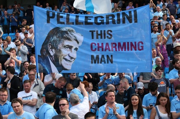 Los hinchas del Manchester City no olvida a Manuel Pellegrini. Foto: Getty Images