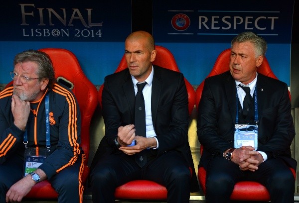 Carlo Ancelotti trabajó junto a Zinedine Zidane en el Real Madrid. (Foto: Getty Images)