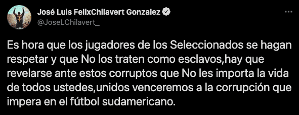 El mensaje de Chilavert contra la Conmebol