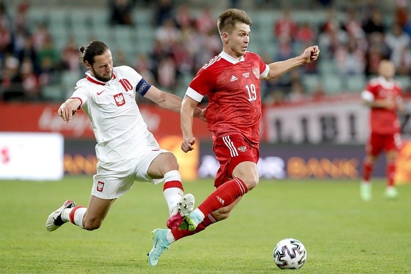 Polonia y Rusia empataron en duelo amistoso.