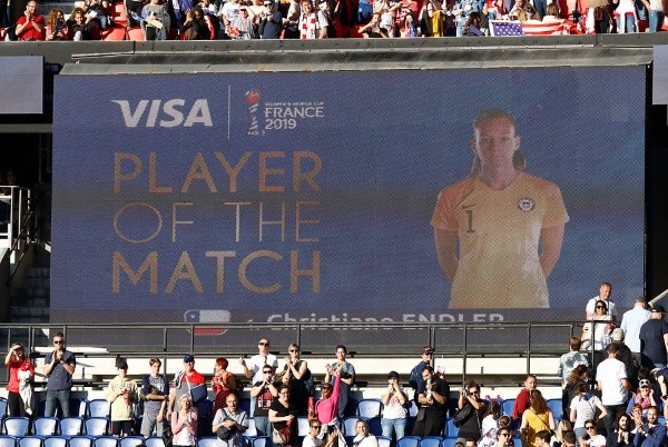 Christiane Endler, jugadora del partido de Chile y Estados Unidos en el Mundial.