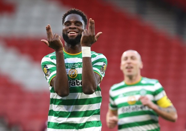 El delantero francés Edouard mostró un gran poder de fuego con la camiseta del Celtic. Foto: Getty.