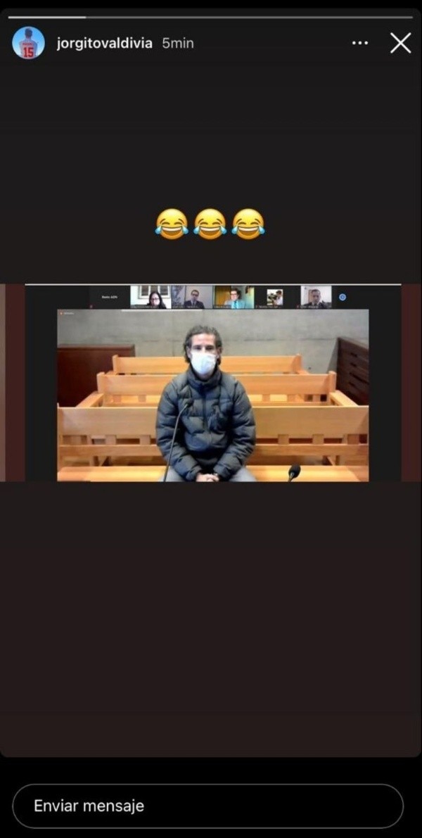 Captura: Instagram Jorge Valdivia.