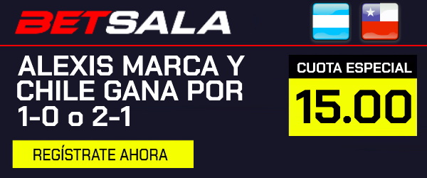 La cuota especial de Betsala para el duelo de Chile vs Argentina en las Eliminatorias. | Foto: Betsala.