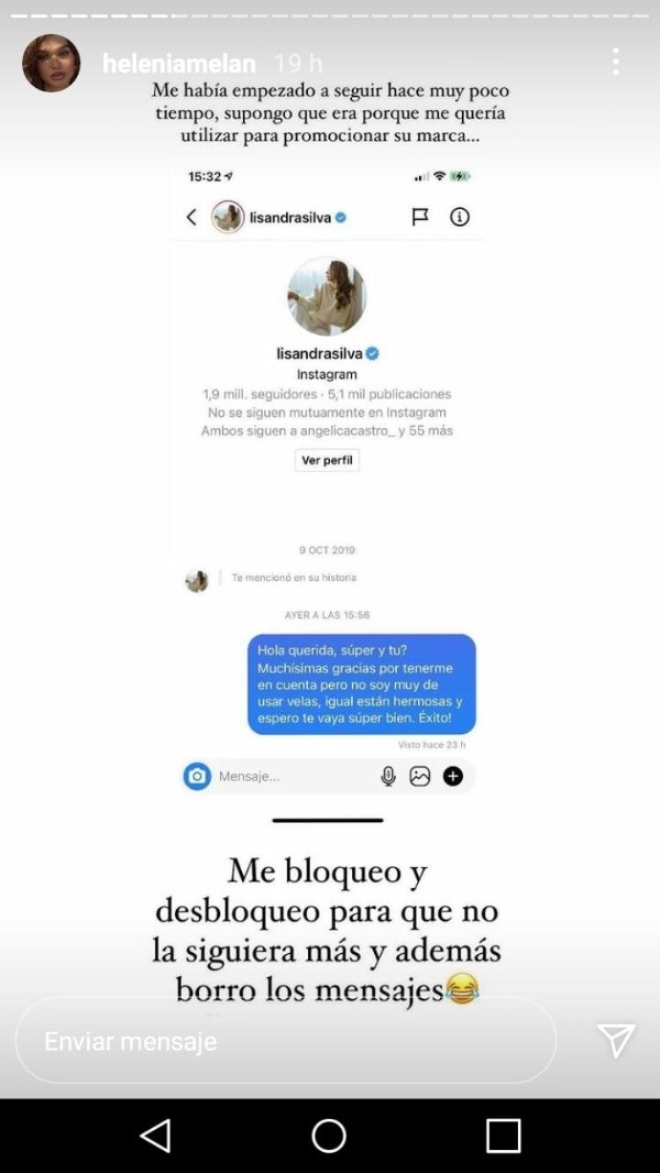 Helénia Melán Instagram