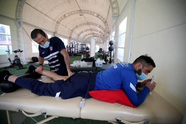 Claudio Bravo tuvo trabajo diferenciado en Juan Pinto Durán (Comunicaciones ANFP)