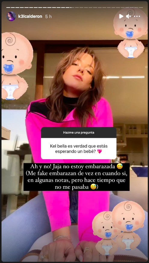 Las historias con que Kel Calderón aplacó las dudas sobre su embarazo.(2)