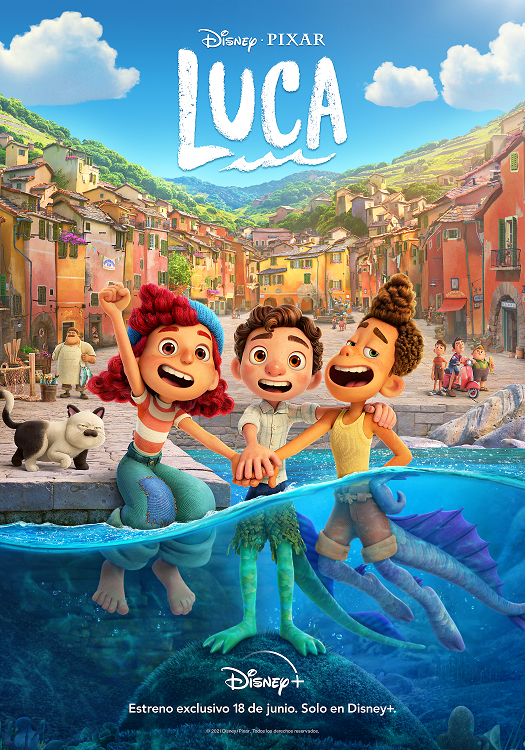 El afiche oficial de Luca, lo nuevo de Pixar.