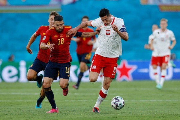 España contra Polonia en la Euro 2020.