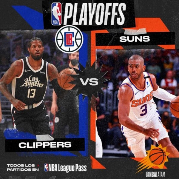 Entre los Clippers y los Suns saldrán el campeón de la Conferencia Oeste de la NBA. (Foto: NBALatam)