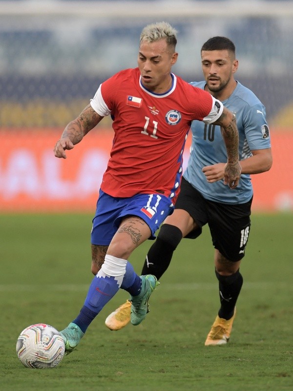 Vargas anotó tras una gran jugada con Brereton. Foto: Copa América.