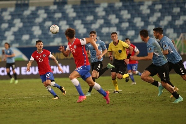 Arriagada tuvo su gol ante Uruguay, pero no se complica y va por más. Foto: ANFP