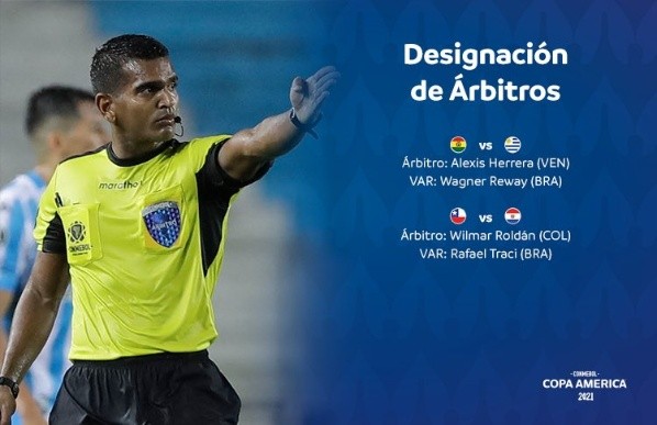 Conmebol dio a conocer a los árbitros de la cuarta fecha de la Copa América.