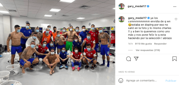 La respuesta de Medel por la ausencia de Brereton en la foto.