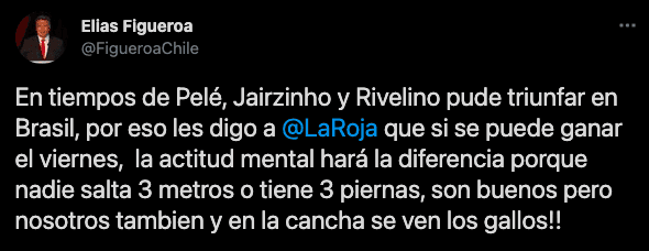 El mensaje de Elías Figueroa al plantel de la Roja.