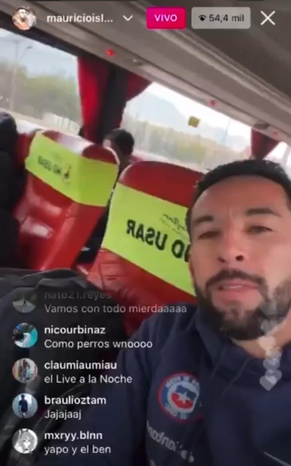 Mauricio Isla ni ahí con los que critican sus lives (Instagram)