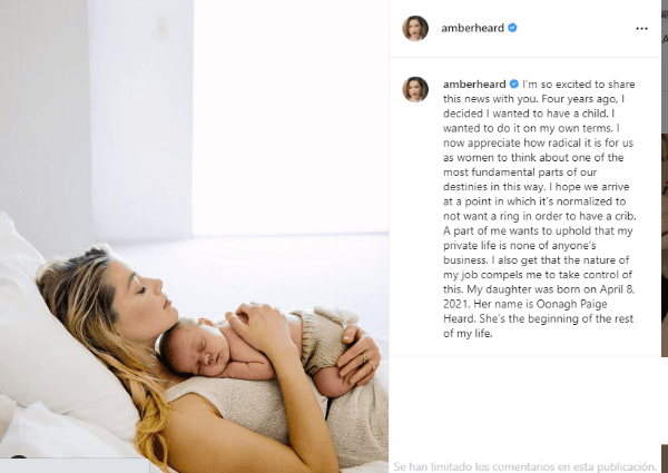 Amber Heard en Instagram