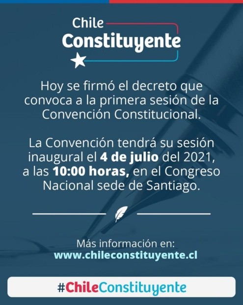 Detalles de la Convención, publicado el 20 de junio (Foto: Gobierno de Chile)
