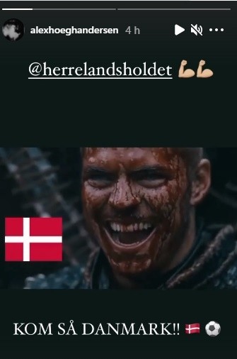 Ivar the Boneless le dio su apoyo a los daneses en la Eurocopa.