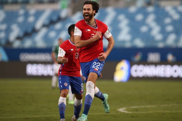 Ben Brereton festejó su primer gol con la Roja ante Bolivia en Copa América 2021.