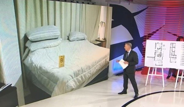 La cama donde murió Maradona instalada en un cuarto pequeño. Foto: TN