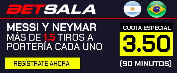 La cuota especial para que juegues por Messi y Neymar en la final de la Copa América 2021. | Foto: Betsala.