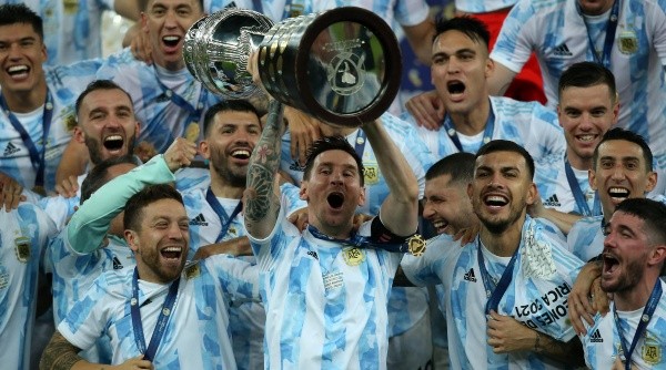 Messi por fin pudo celebrar un título con Argentina. Foto: Getty Images