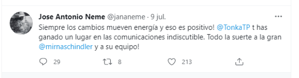 José Antonio Neme en Twitter