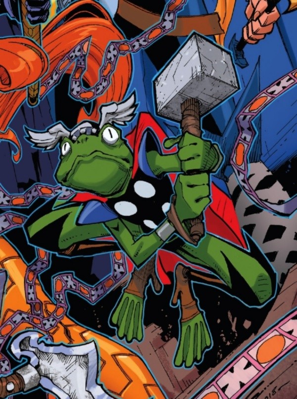 Throg, la versión sapo de Thor en los cómics de Marvel.(1)