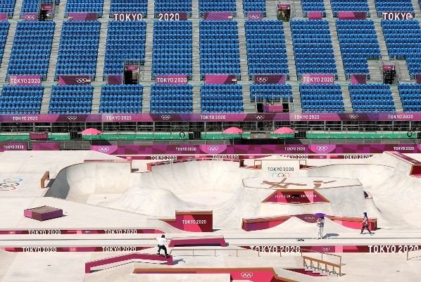 La pista que vivirá el estreno del skateboarding en los Juegos Olímpicos. Foto: Getty Images